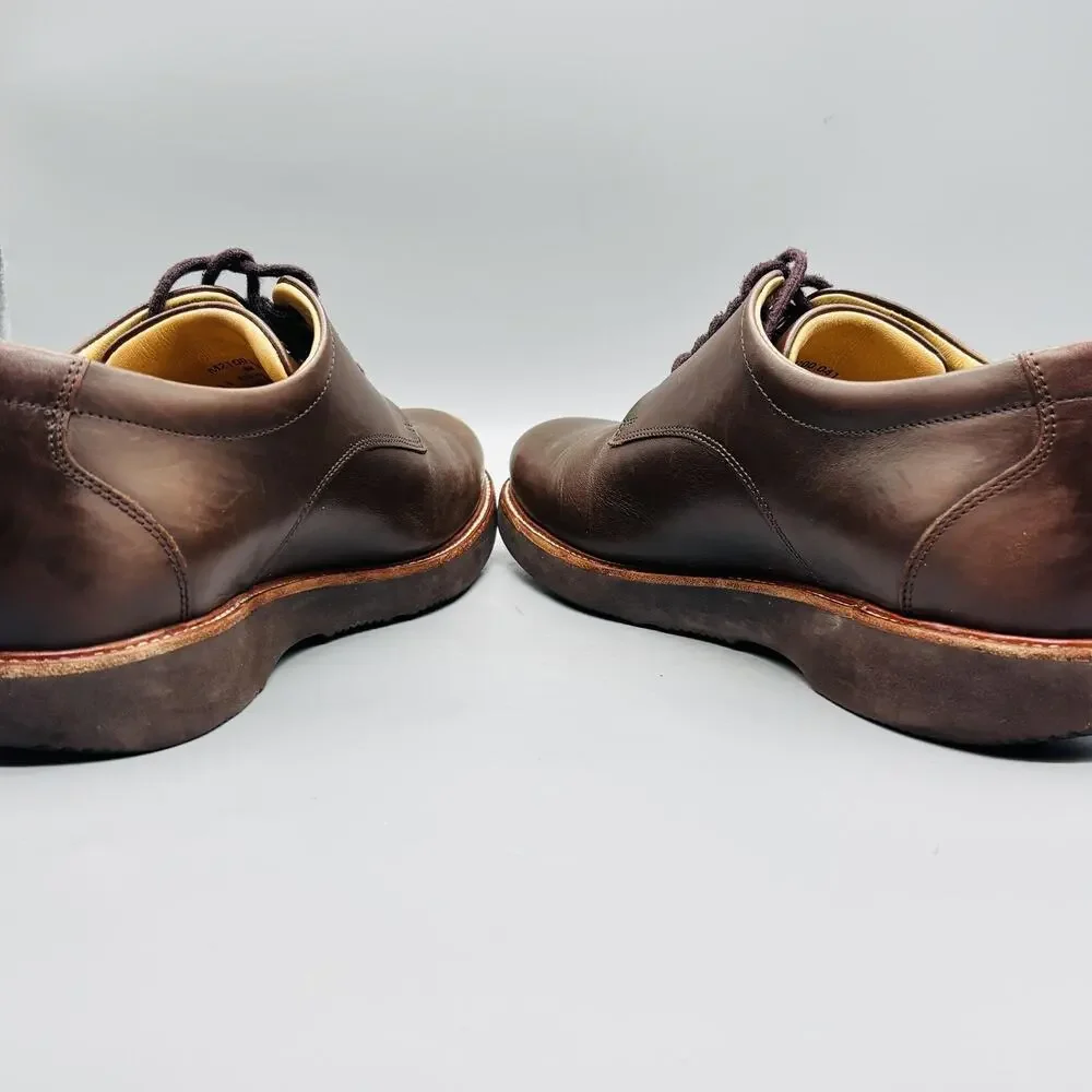 Samuel Hubbard Shoes Mens 11 Brown Leather Oxford Vibram Casual Sneakers Comfort